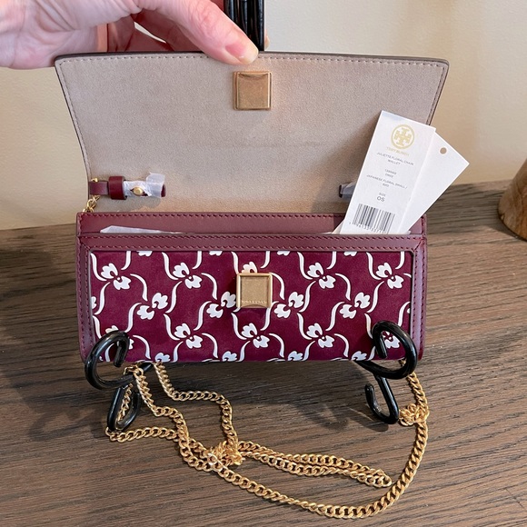 Tory Burch Juliette Floral Chain Wallet - Picture 6 of 9